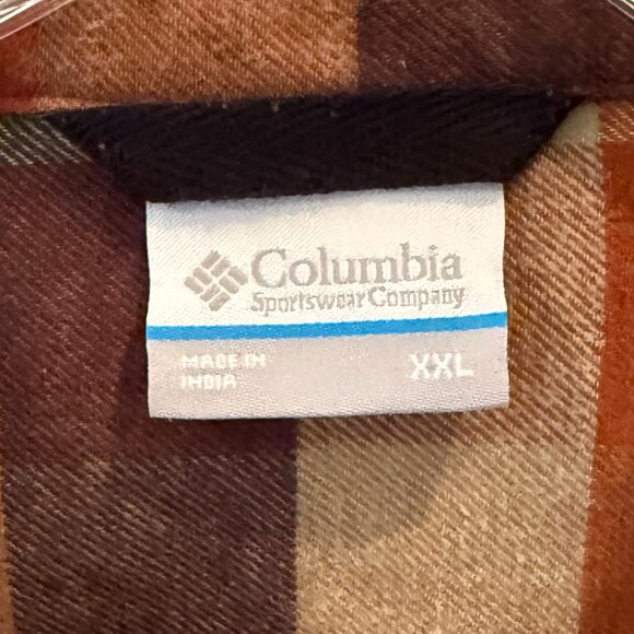 COLUMBIA Men's Flannel Plaid Shirt XXL - Picture 5 of 7